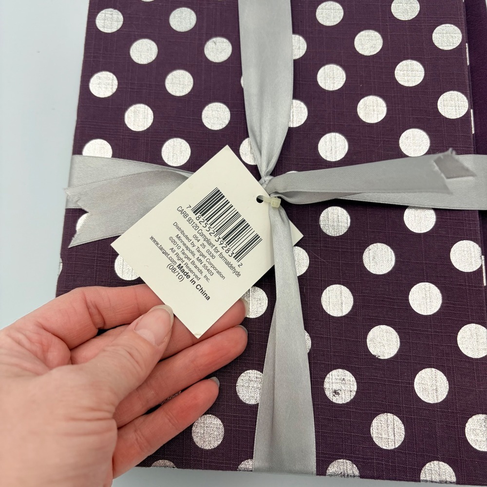 Target 2 Photo Album Gift Set Purple Silver Polka Dot 80 Photos Acid Free Pocket - Picture 5 of 9